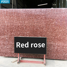 Load image into Gallery viewer, Red rose marble Natural Stone slab tile coffee table tiles and marbles stone dining table sets marble
