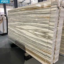 Load image into Gallery viewer, Gucci wood grain marble Natural Stone slab tile dining table coffee table floor wall amrble mosaic tile waterjet
