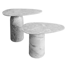 Load image into Gallery viewer, Natural Marble Coffee Table Modern Marble Coffee Tables White Marble Side Tables Set
